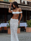 HEATHA MAXI SKIRT WHITE