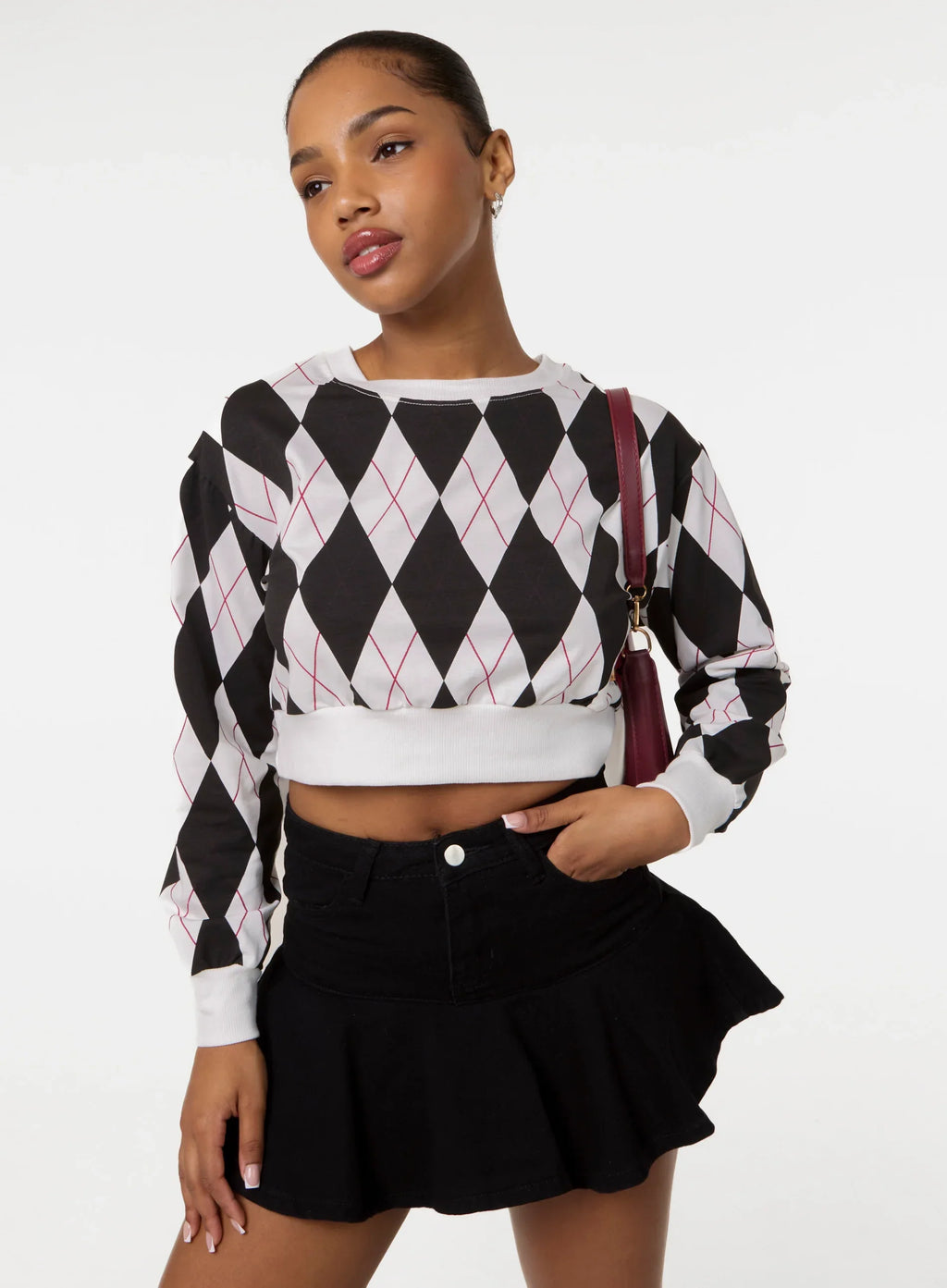 Long Sleeve Diamond Top