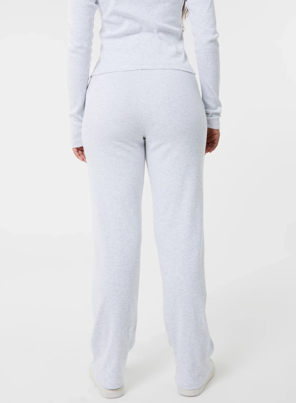 Wide Leg Ribbed Trousers