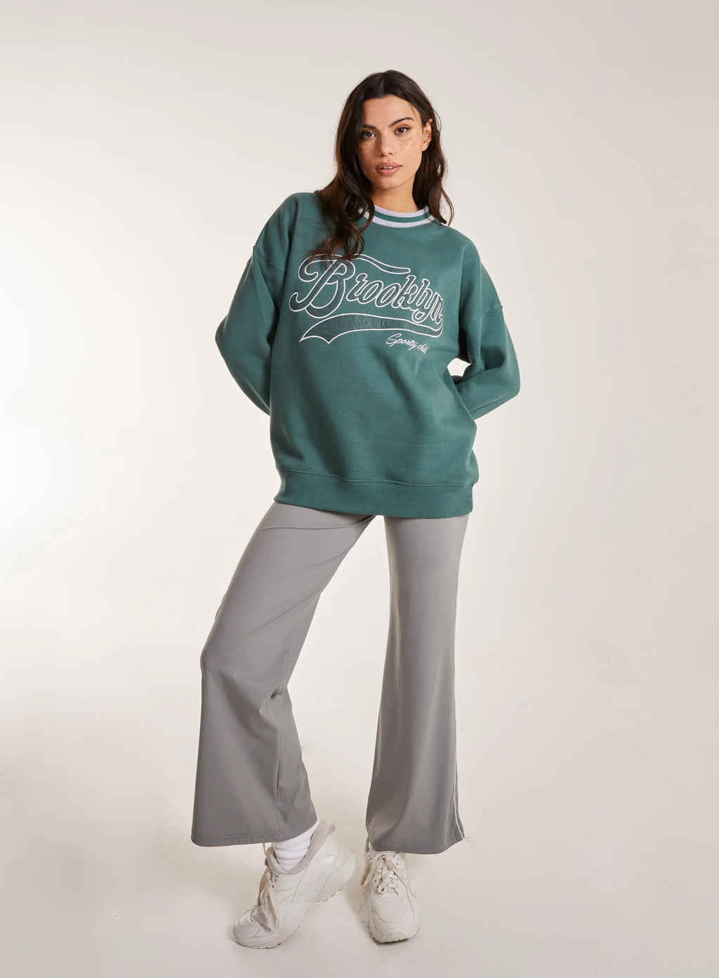 Brooklyn Slogan Varsity Sweatshirt