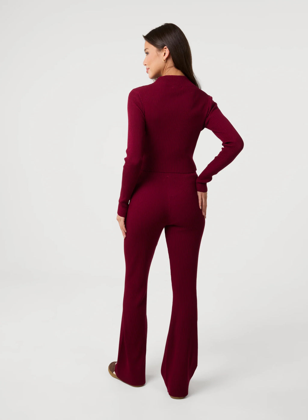 Zip Up Ribbed Set