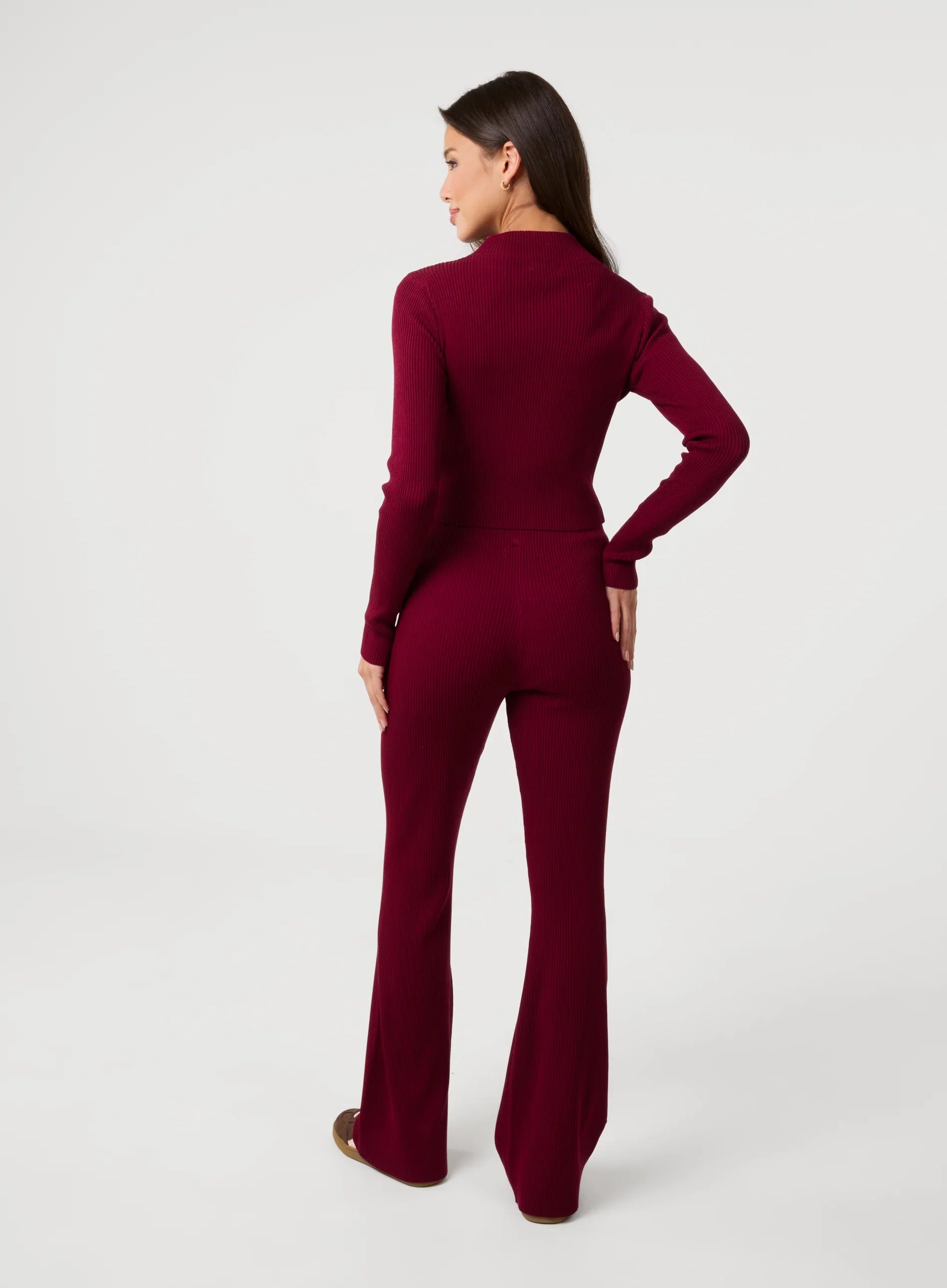 Zip Up Ribbed Set