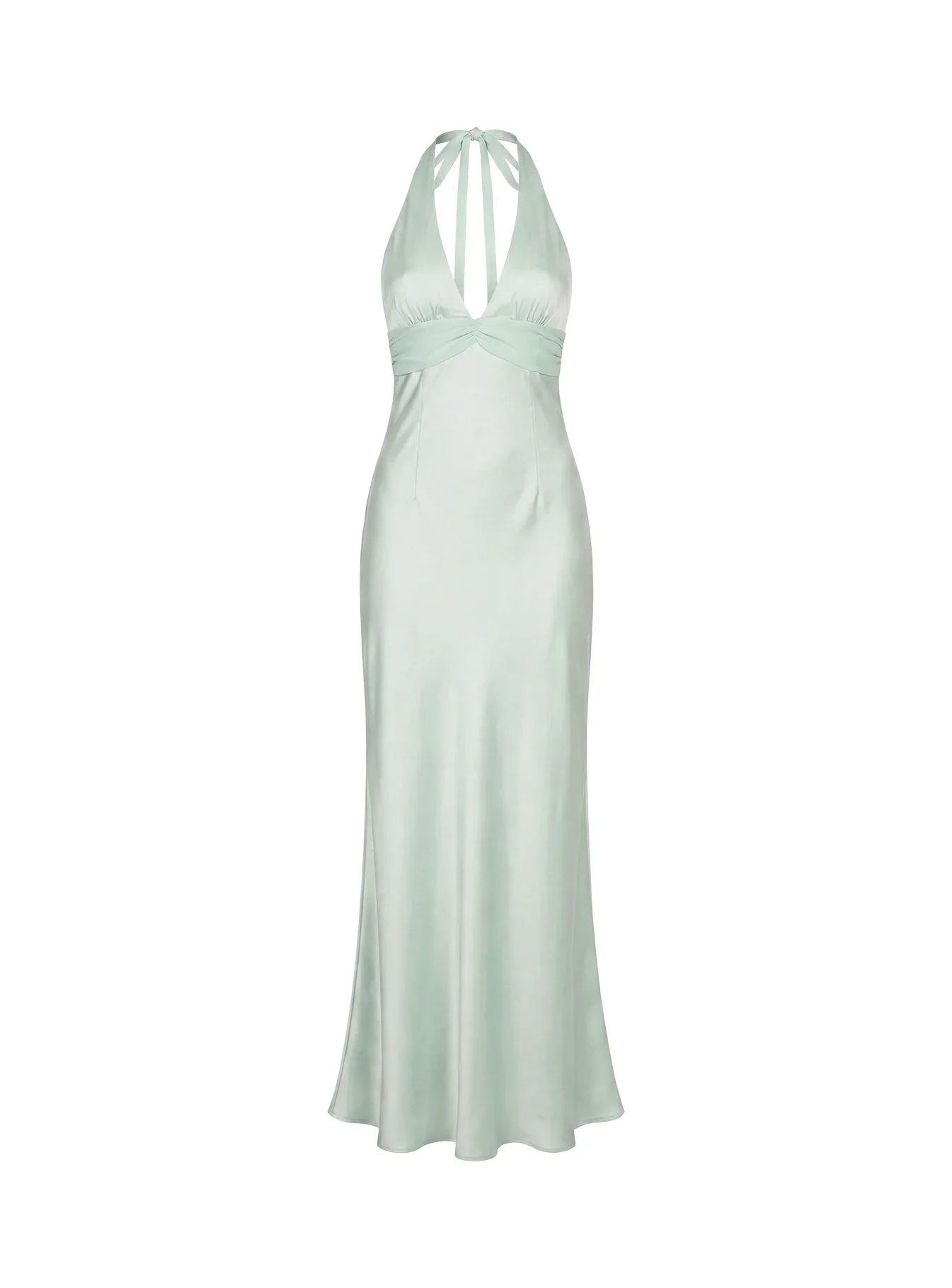 Odyssa Halter Maxi Dress Mint Green