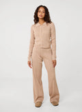 Textured Shirt And Wide Leg Trouser Set