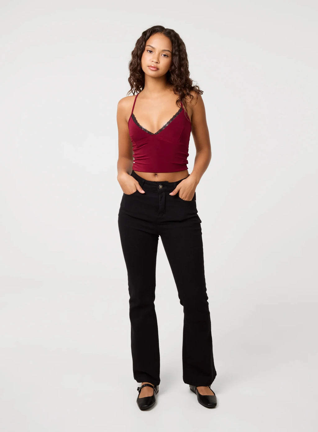 Lace Trim Cami Top