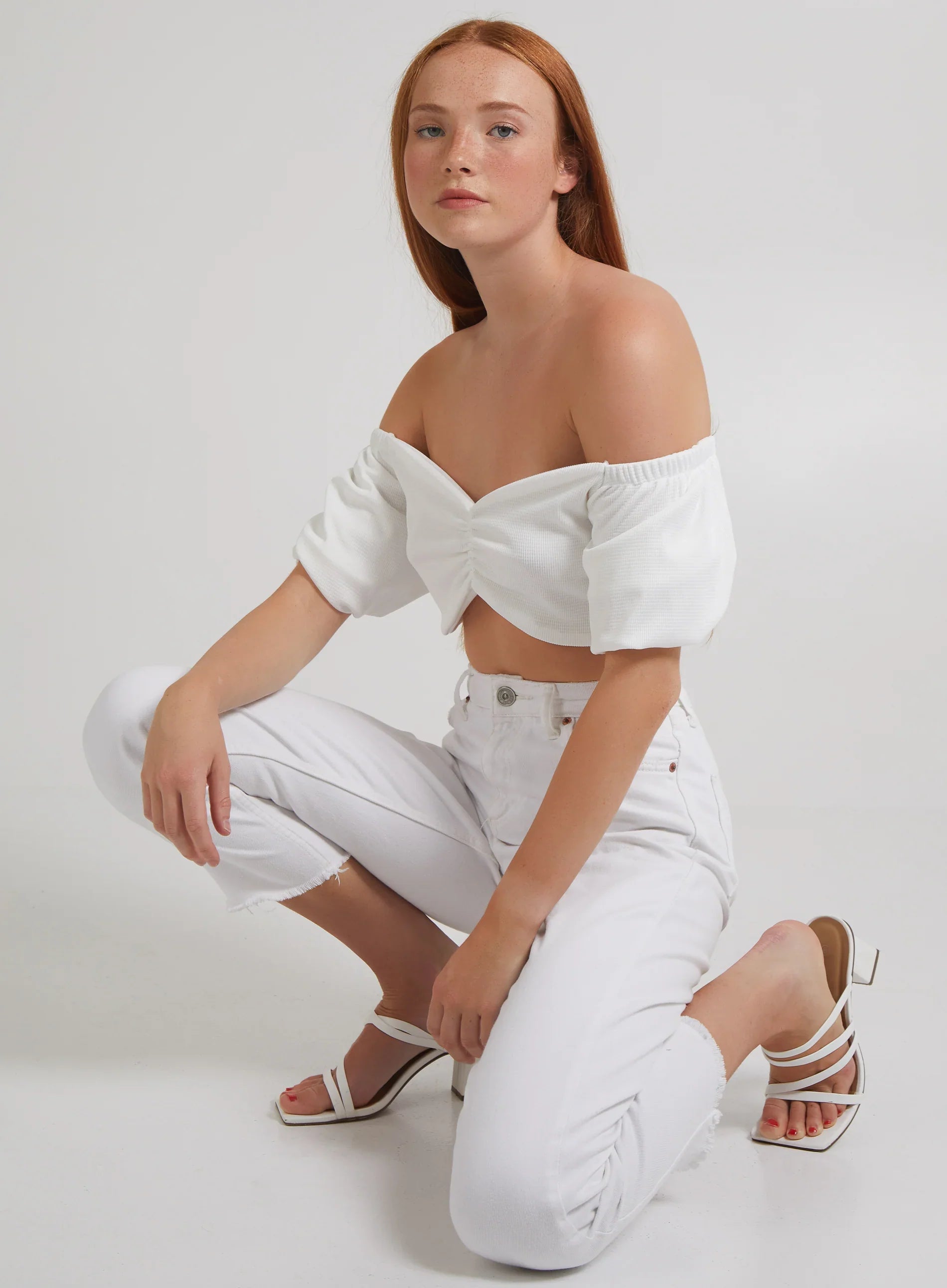 Ribbed Waffle Crop Top