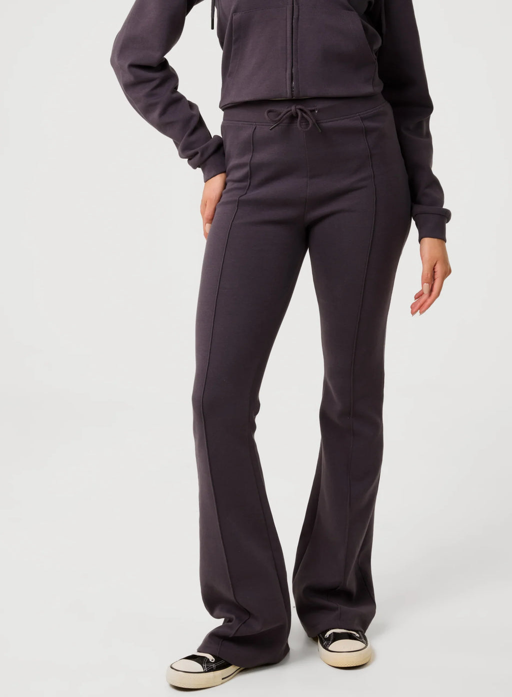 Pin Tuck Jersey Flares