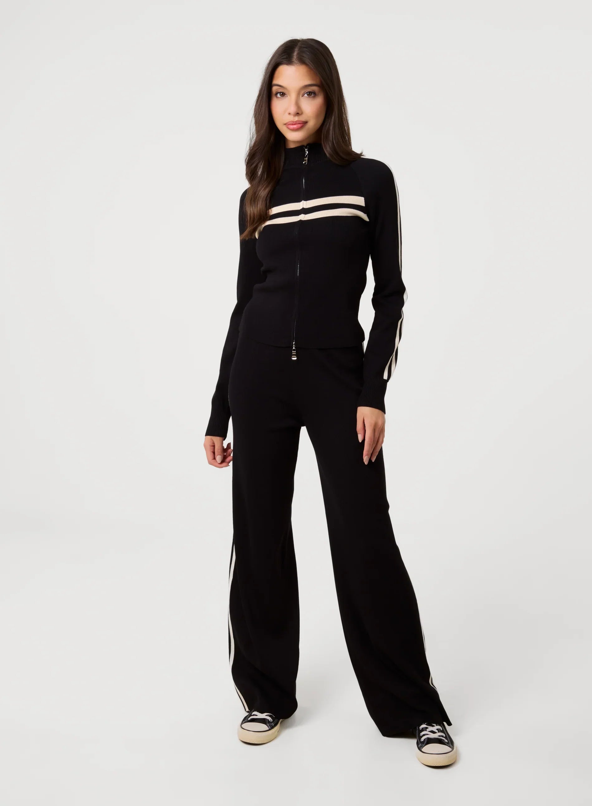 Side Stripe Wide Leg Joggers