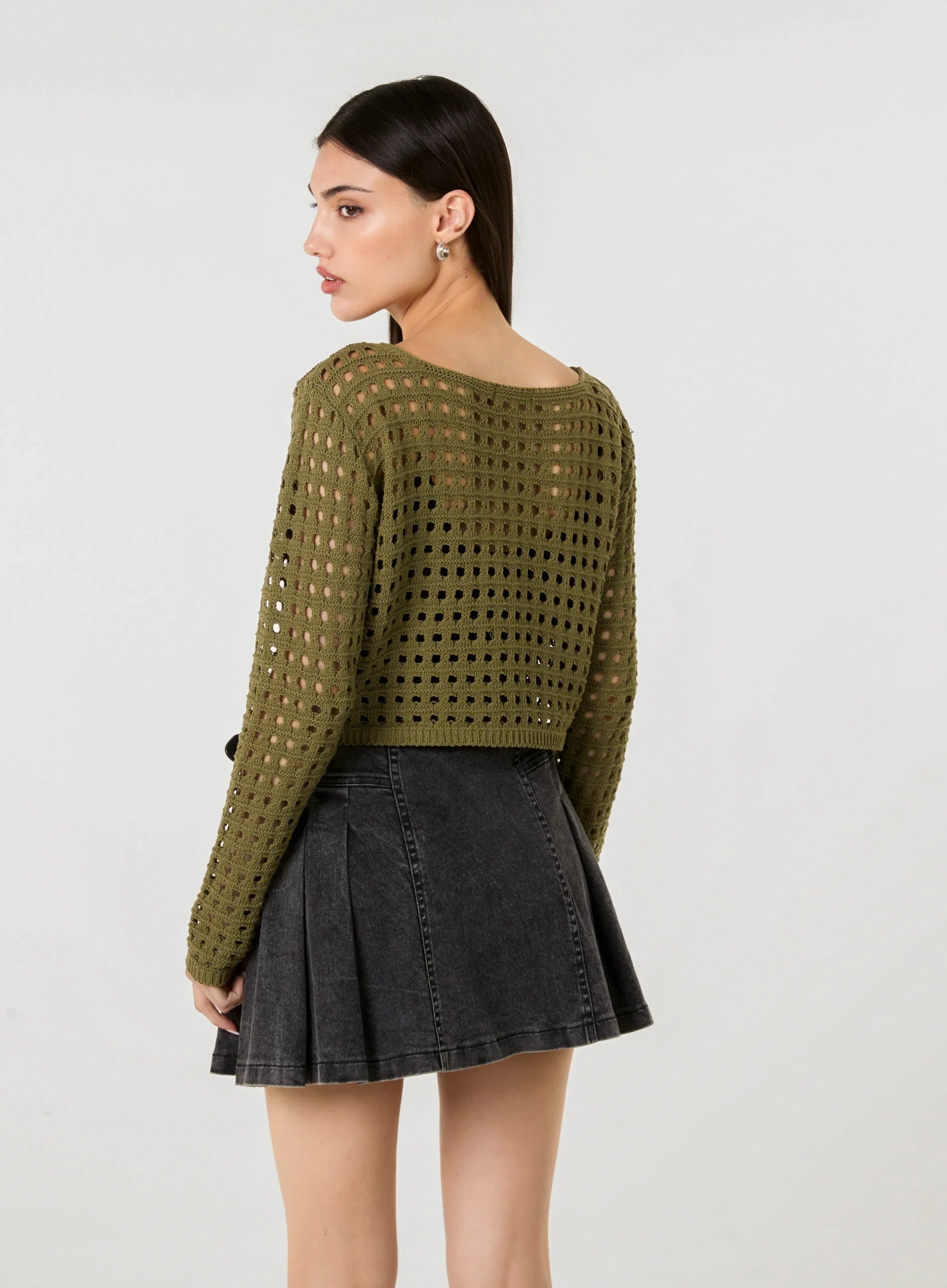 Long Sleeve Crochet Top