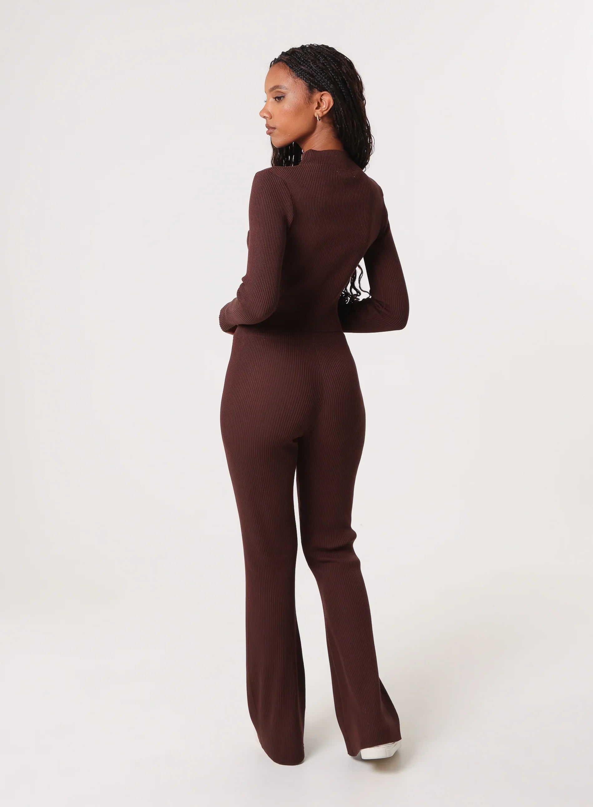 Zip Up Ribbed Set