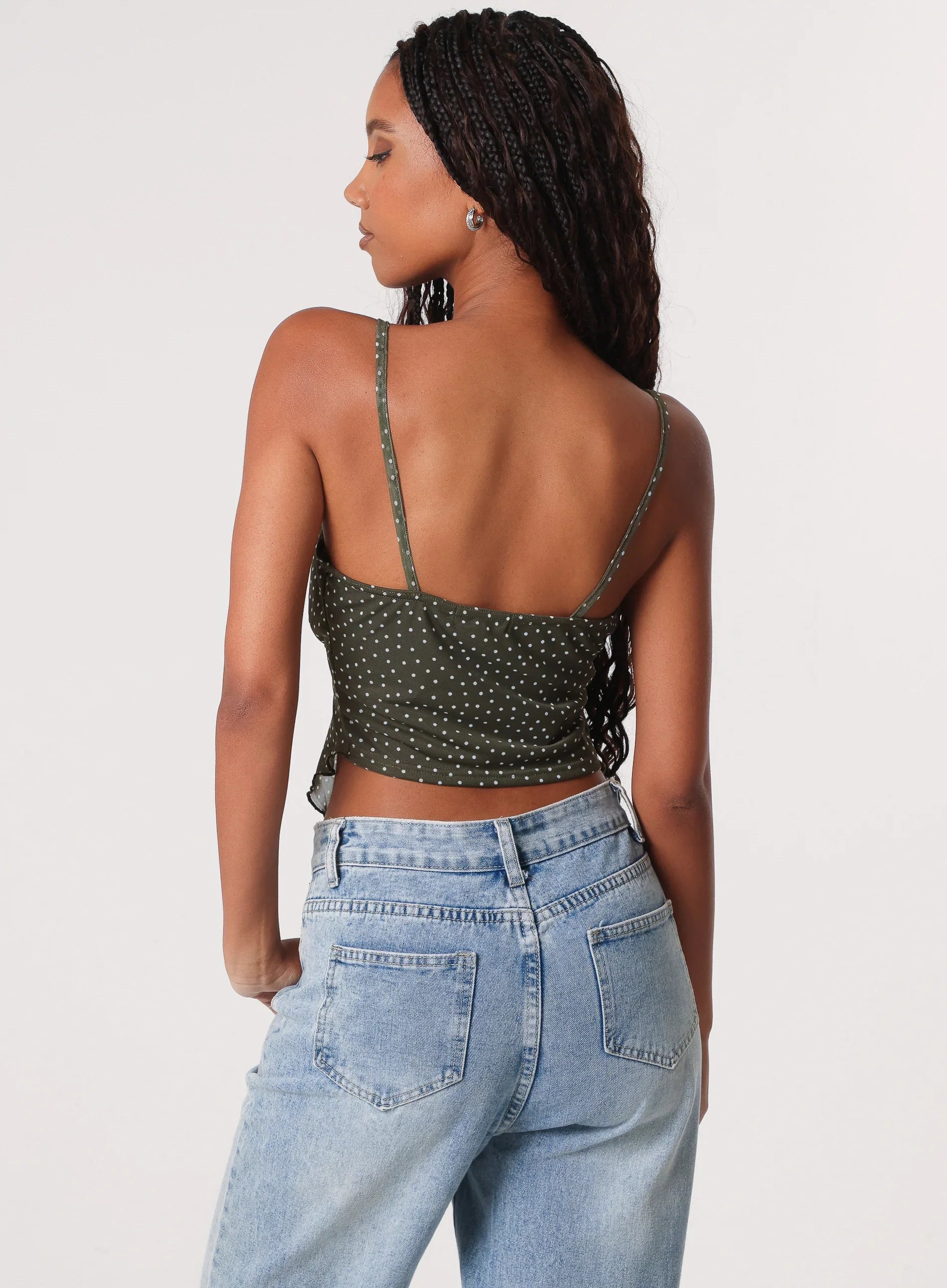 Polka Dot Butterfly Cami Top
