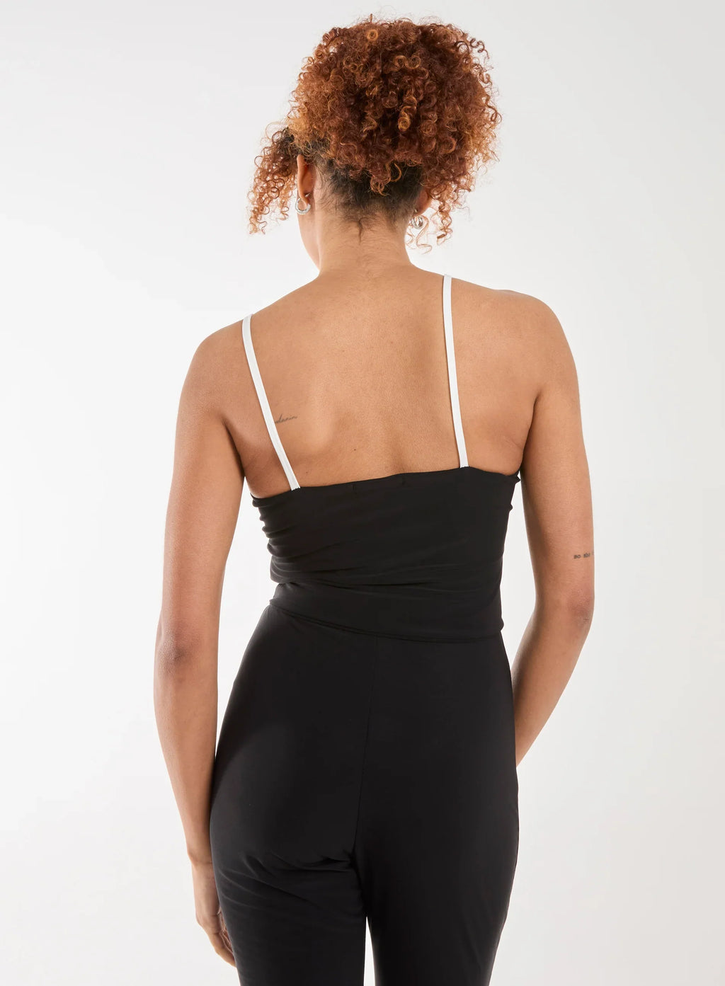 Bow Detail Piping Strappy Vest