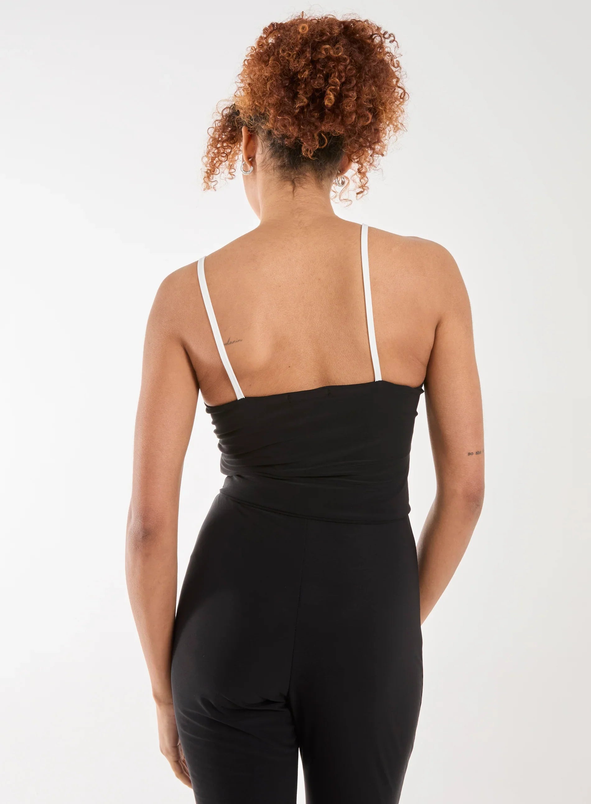 Bow Detail Piping Strappy Vest