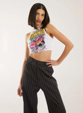 Ribbed Printed Motor Vest