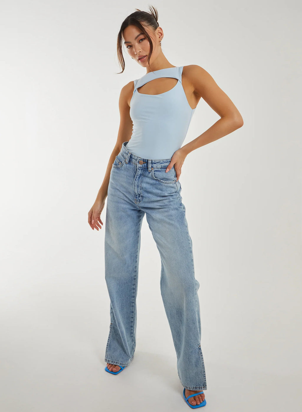Slinky Sleeveless Letterbox Bodysuit