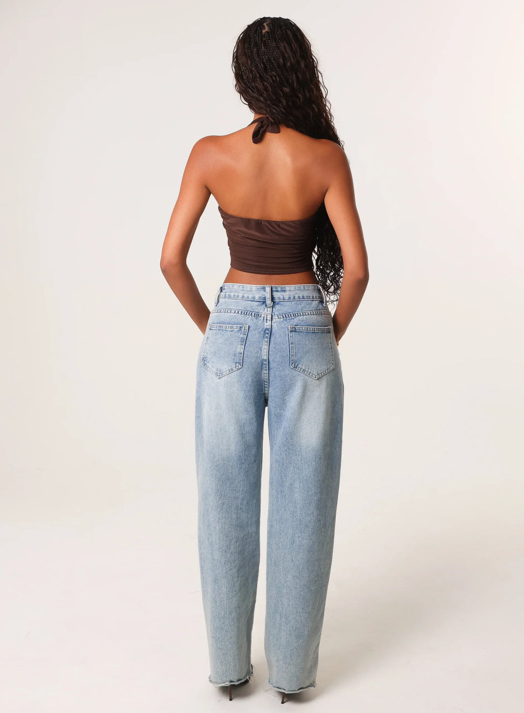 Knot Front Butterfly Halter Top