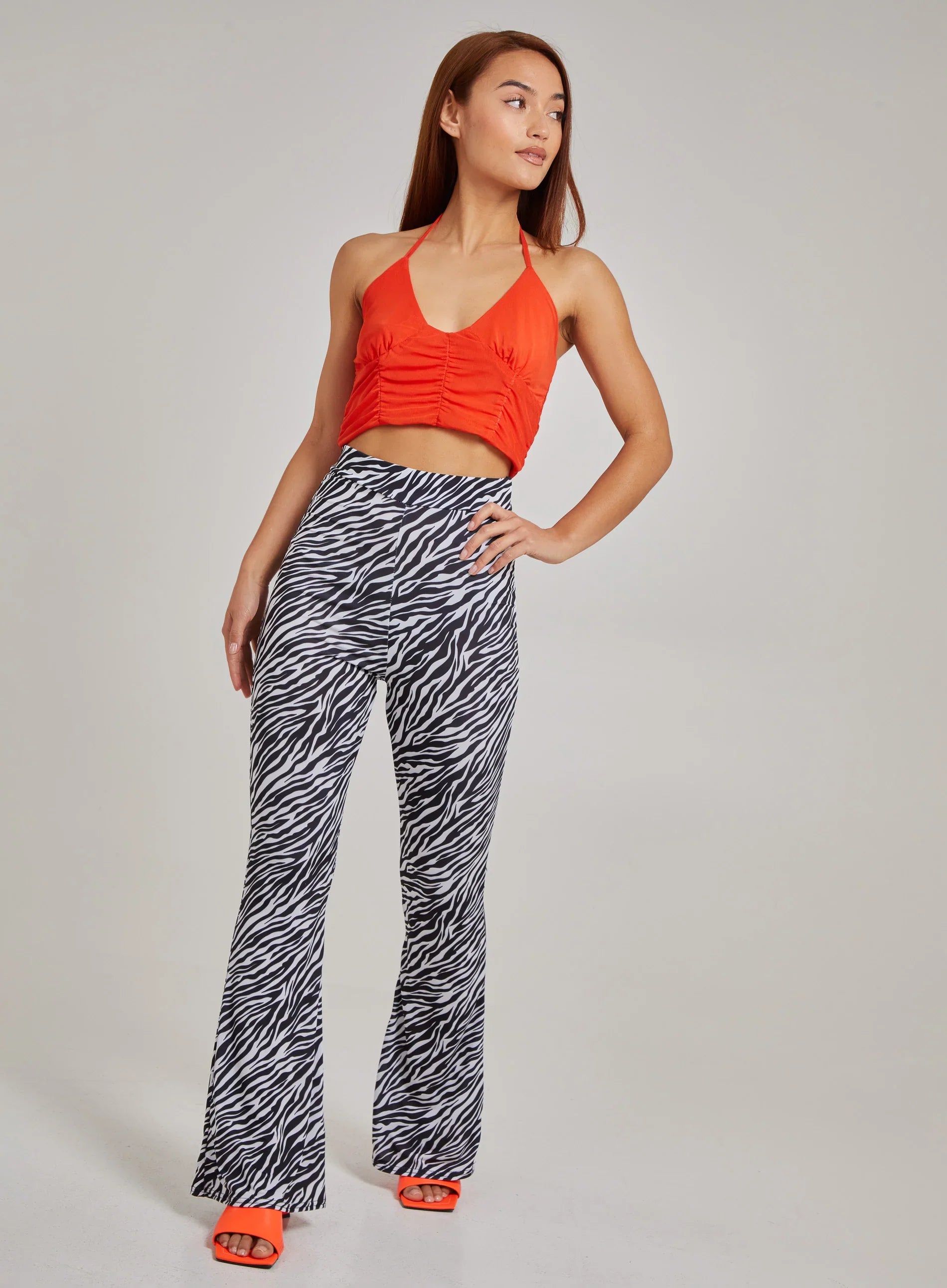 Halterneck Cross Over Mesh Bralette
