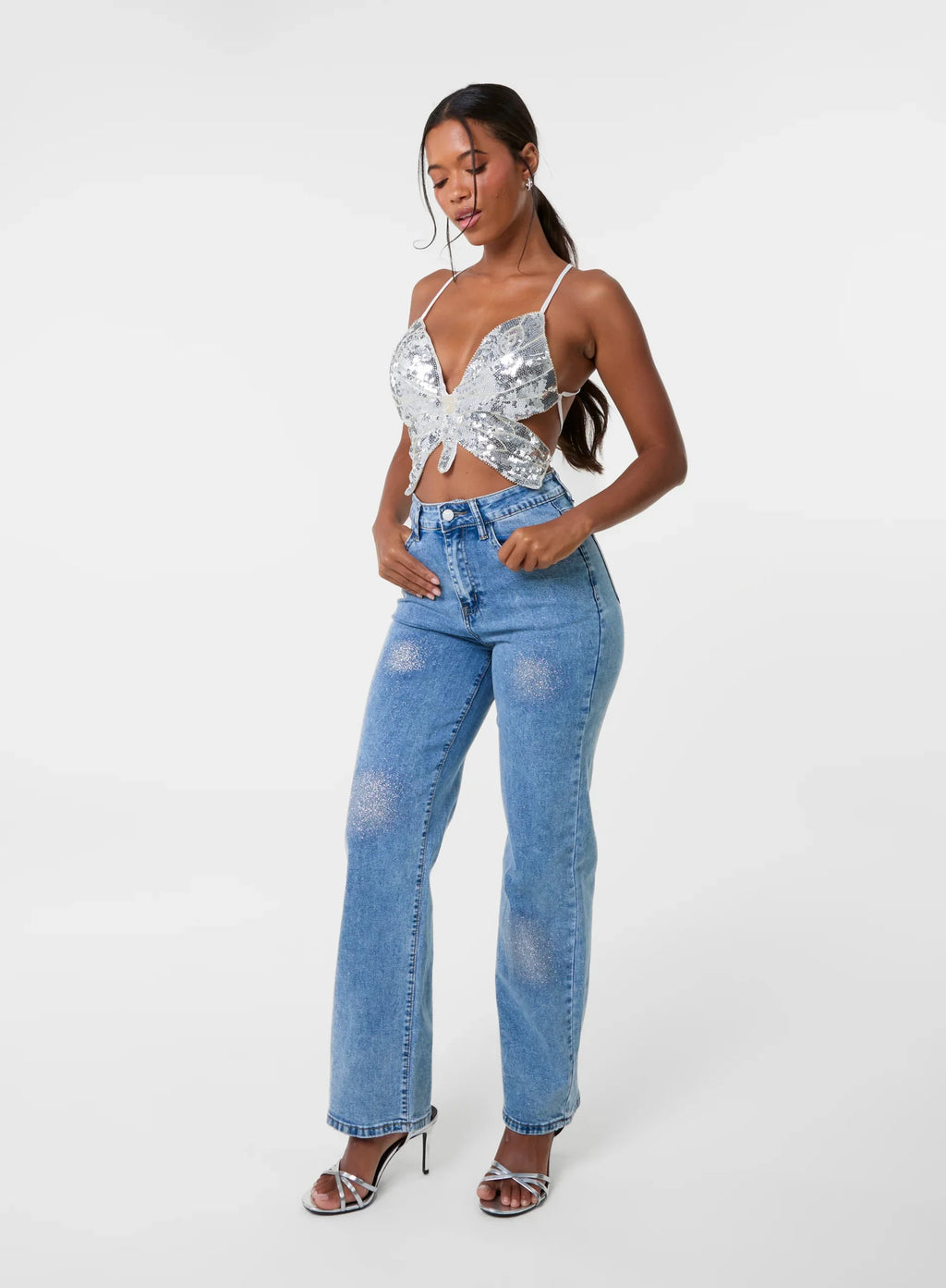 Butterfly Sequin Top