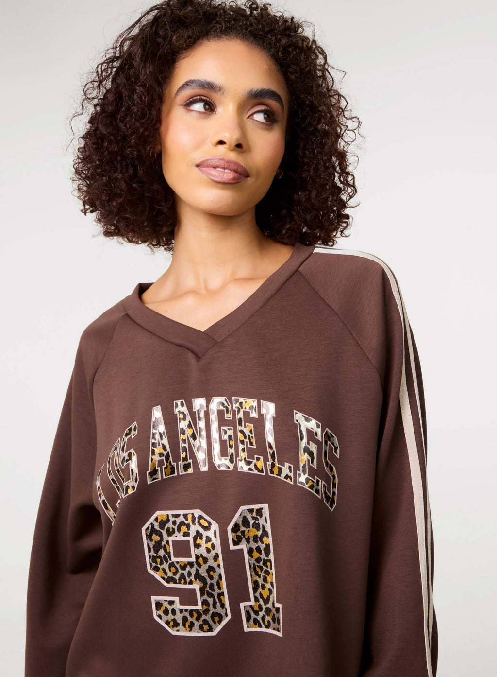 Metallic Leopard Long Sleeve Sports Jersey
