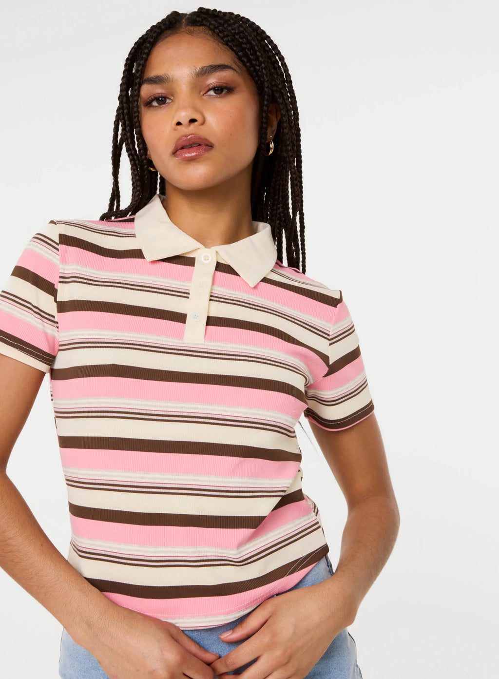 Button Up Rugby T-Shirt