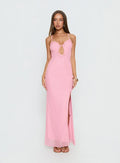 Soulina Ruched Maxi Dress Pink