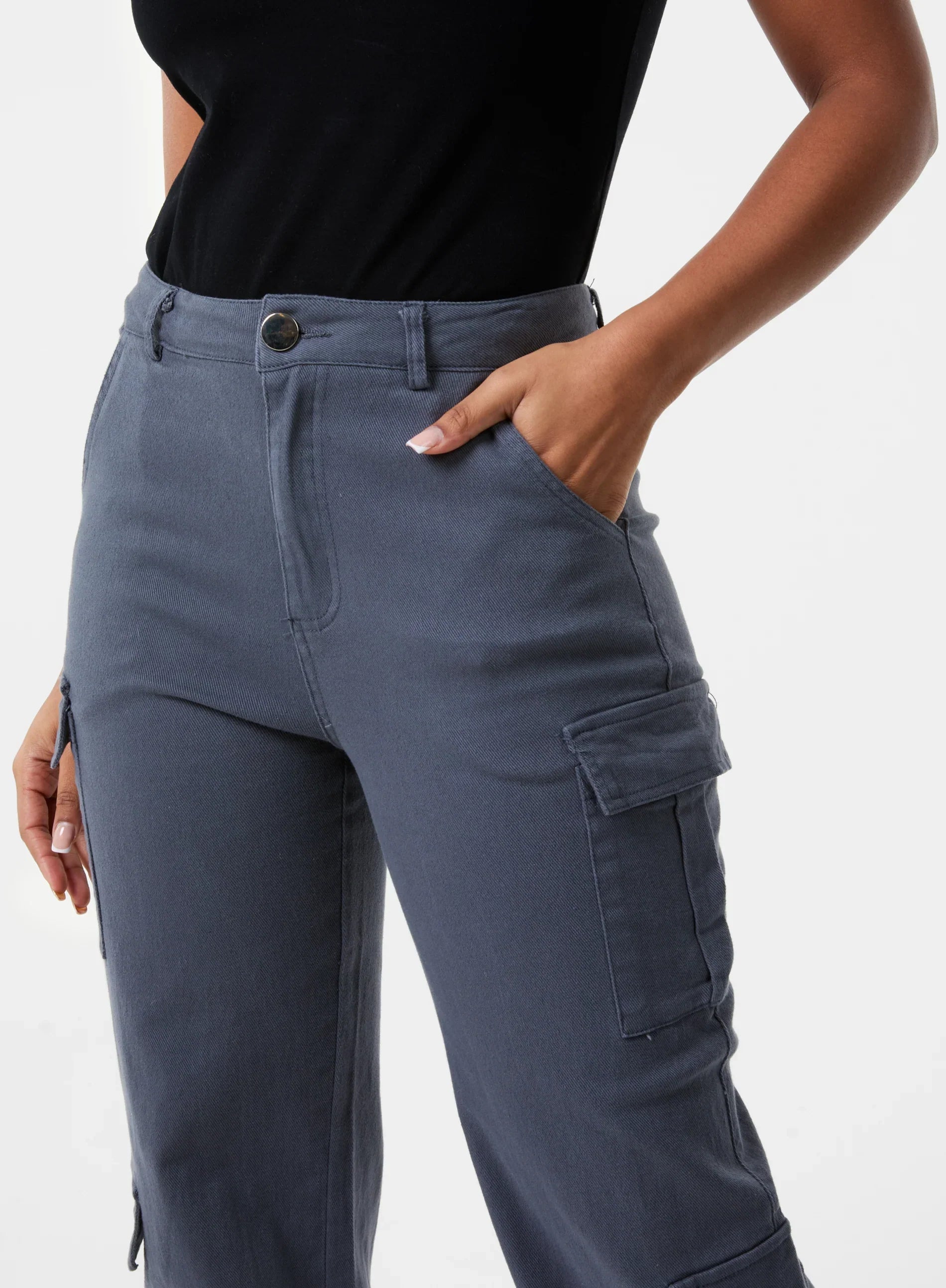 Straight Leg Multi Pockets Cargo Trousers