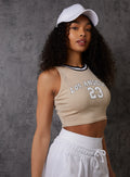 Sports Stripe Varsity Super Crop