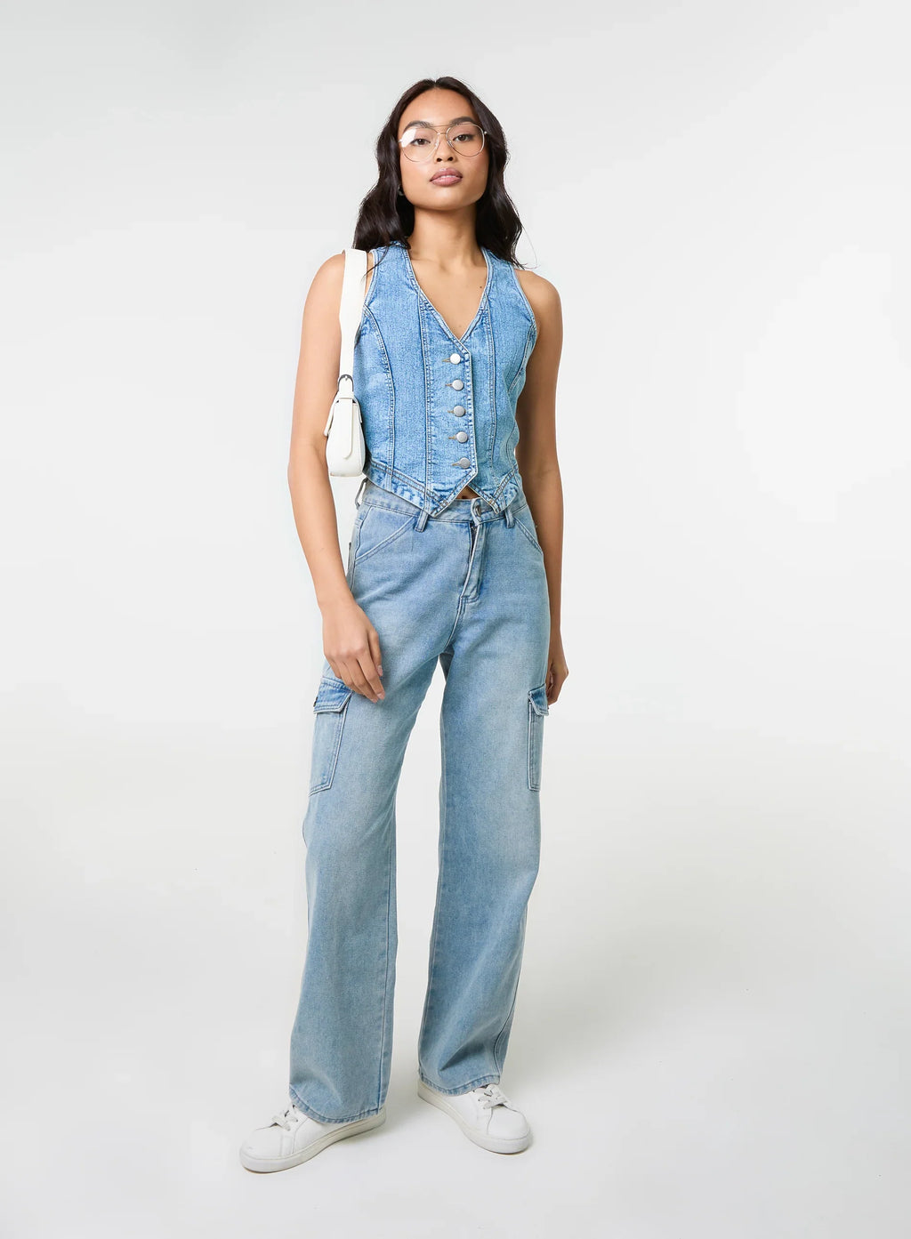 Denim Fitted Waistcoat
