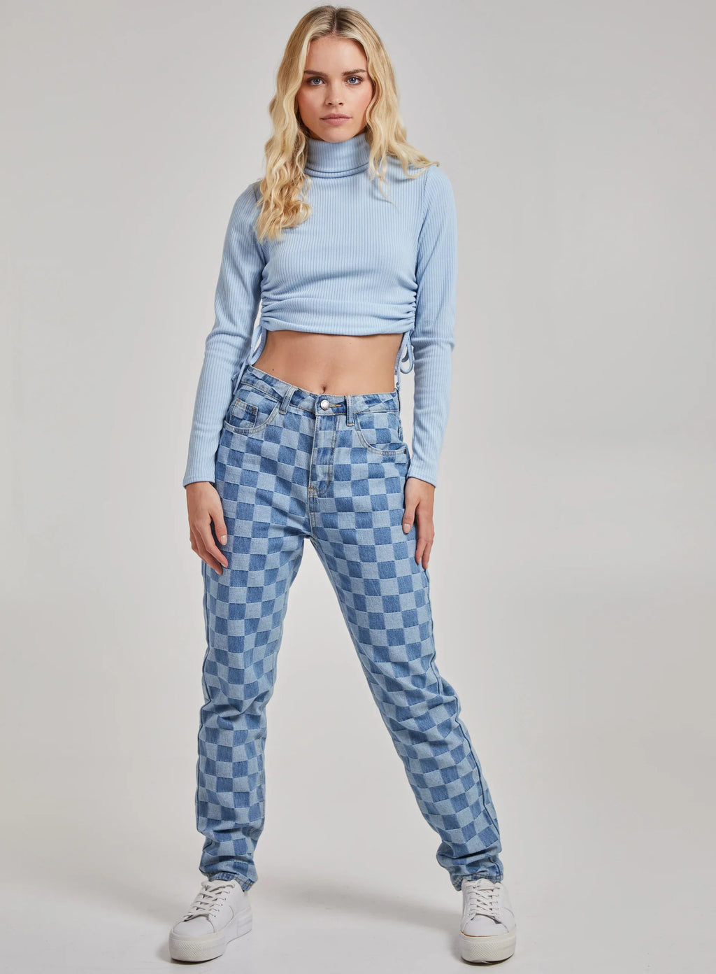 Ruched Crop Ribbed Top