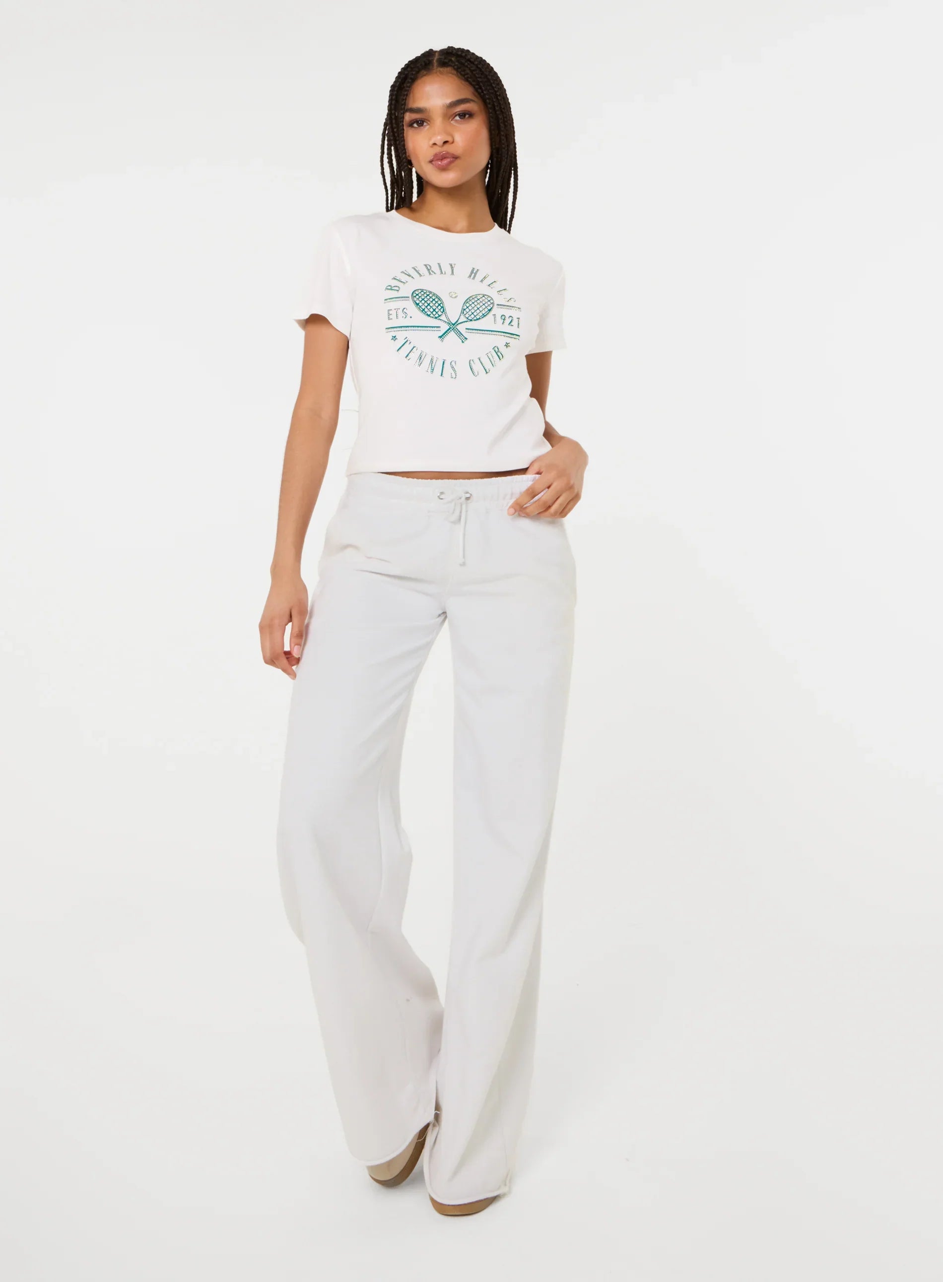 Beverly Hills Tennis Embellished T-Shirt