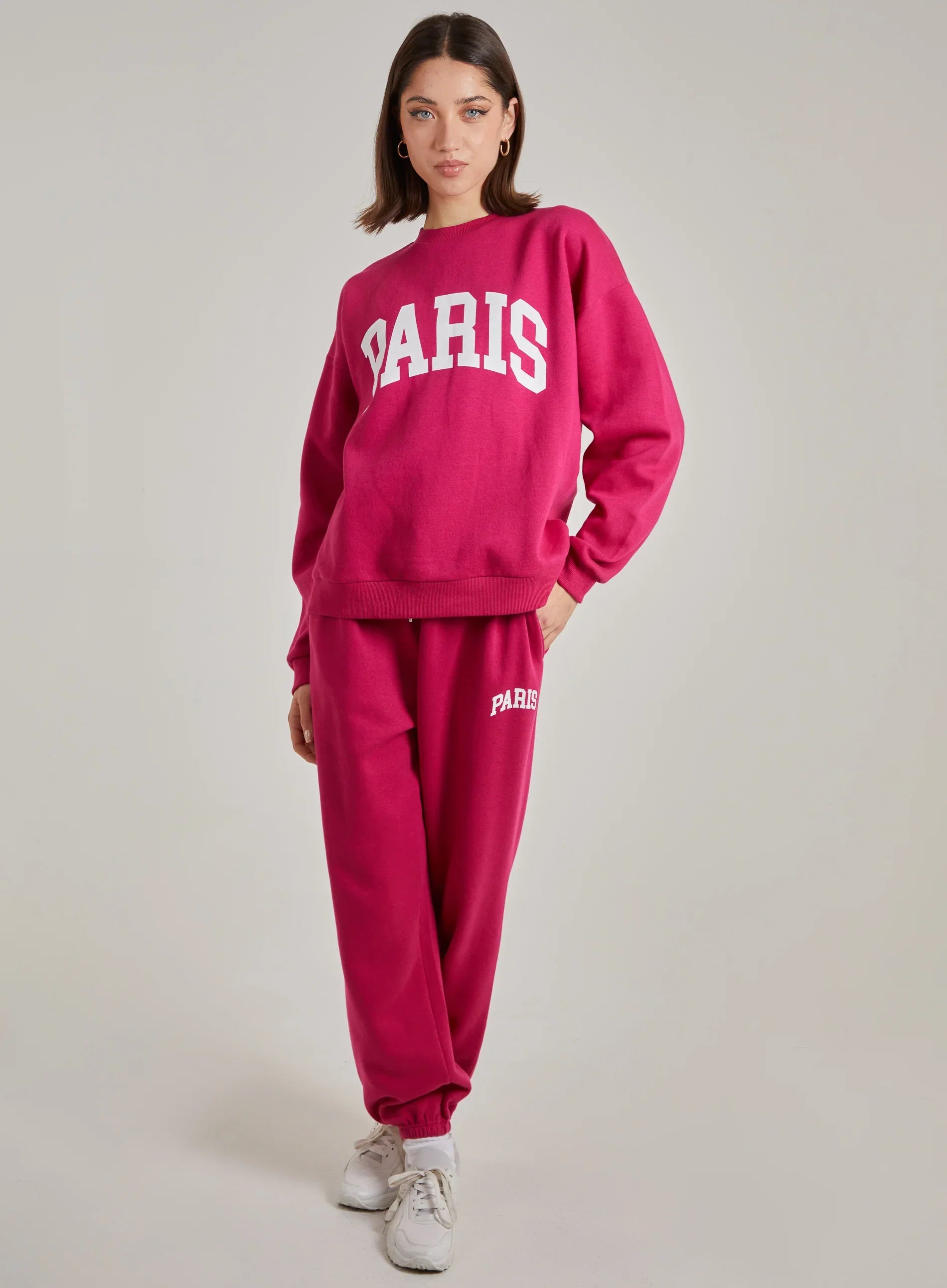 Paris Slogan Oversized Sweatshirt