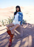 Ditsy Print Shorts with Lace