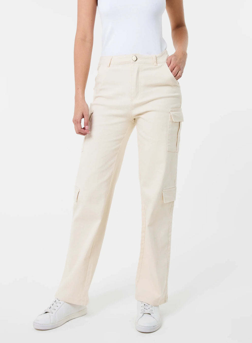 Straight Leg Multi Pockets Cargo Trousers