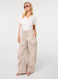 Pocket Detail Wide Leg Cargo Trousers