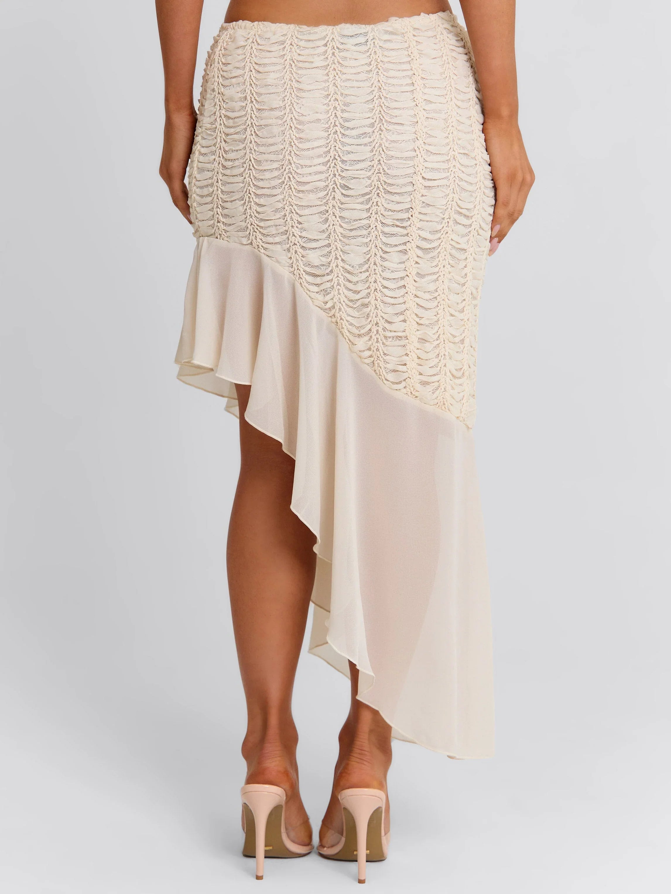 VICTOREA MIDI SKIRT CREAM