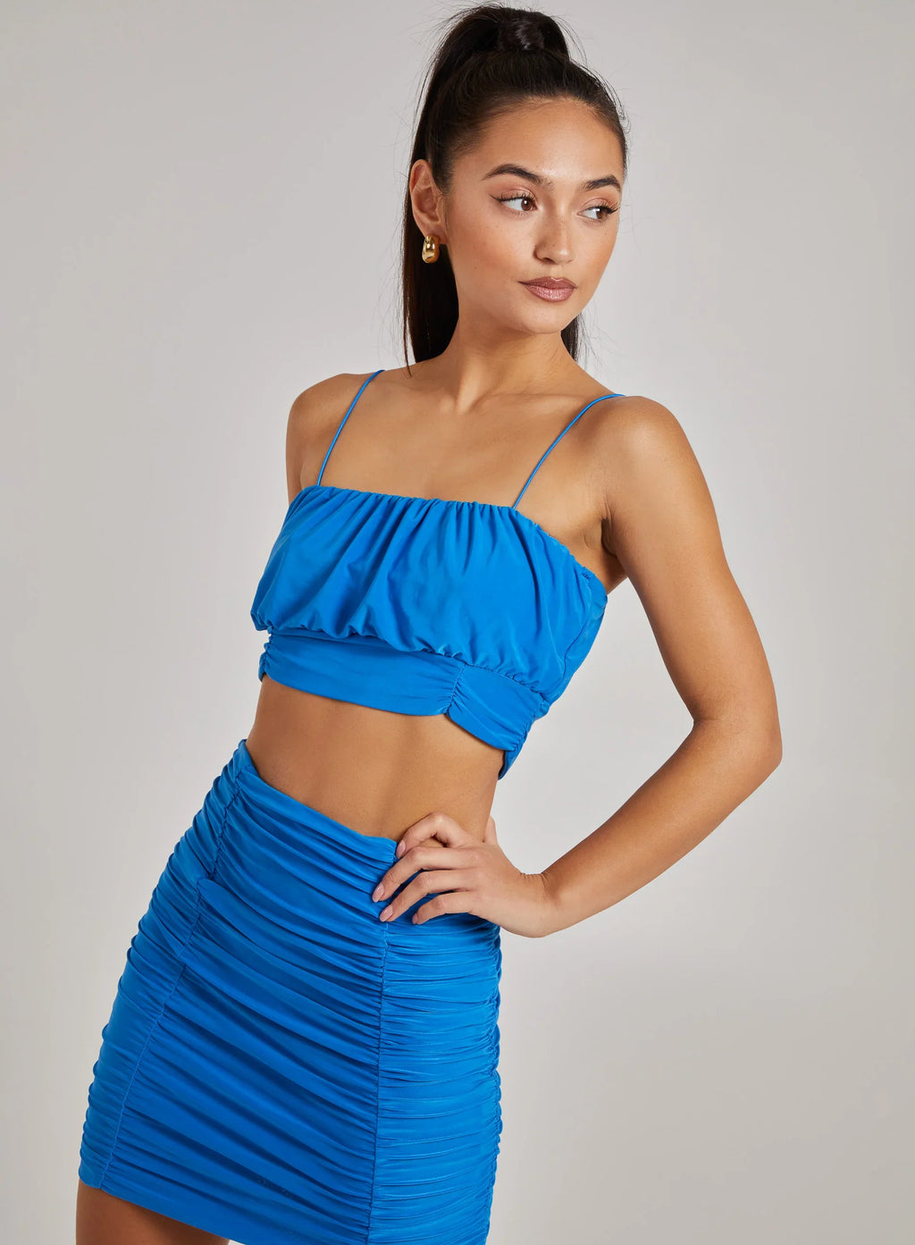 Ruched Slinky Cami Top